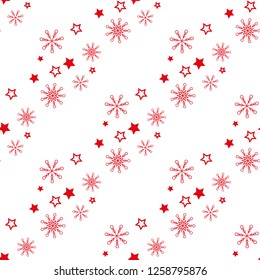 Christmas seamless pattern with snowflakes