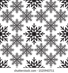 
Christmas seamless pattern with snowflakes.