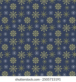 Christmas seamless pattern with snowflakes