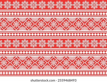 Christmas seamless pattern with snowflakes