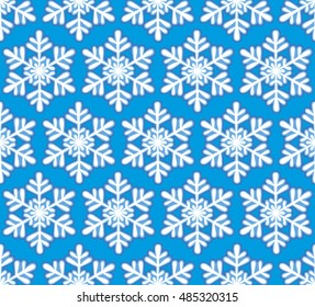 Christmas seamless pattern of snowflakes 