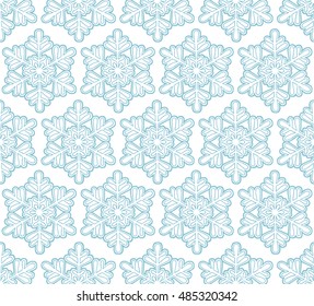 Christmas seamless pattern of snowflakes 