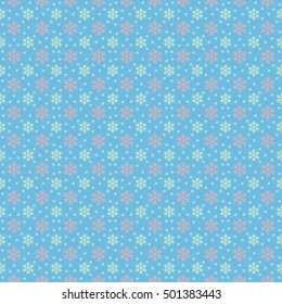 Christmas seamless pattern with snowflakes.