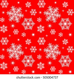 Christmas seamless pattern with snowflakes