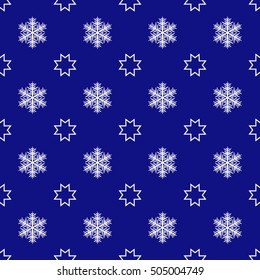 Christmas seamless pattern with snowflakes