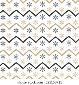 Christmas seamless pattern with snowflakes