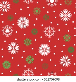 Christmas seamless pattern with snowflakes