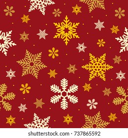 Christmas seamless pattern with snowflakes