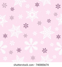 Christmas seamless pattern with snowflakes