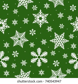 Christmas seamless pattern with snowflakes