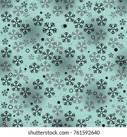 Christmas seamless pattern with snowflakes