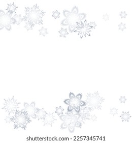 Christmas seamless pattern with snowflakes abstract background. Gray snowflakes. Vector illustration. White background. Holiday design for Christmas and New Year fashion prints.