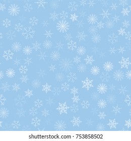 Christmas seamless pattern with snowflakes abstract background. Holiday design for Christmas and New Year fashion prints. Vector illustration.