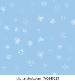 Christmas seamless pattern with snowflakes abstract background. Holiday design for Christmas and New Year fashion prints. Vector illustration.
