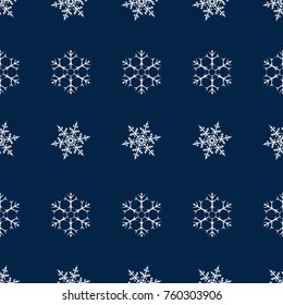 Christmas seamless pattern with snowflakes abstract background. Holiday design for Christmas and New Year fashion prints. Vector illustration.