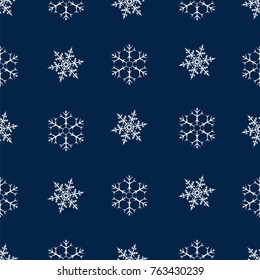 Christmas seamless pattern with snowflakes abstract background. Holiday design for Christmas and New Year fashion prints. Vector illustration.