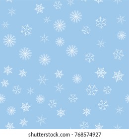 Christmas seamless pattern with snowflakes abstract background. Holiday design for Christmas and New Year fashion prints. Vector illustration.