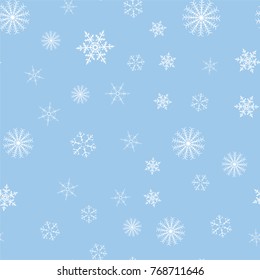 Christmas seamless pattern with snowflakes abstract background. Holiday design for Christmas and New Year fashion prints. Vector illustration.