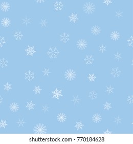 Christmas seamless pattern with snowflakes abstract background. Holiday design for Christmas and New Year fashion prints. Vector illustration.