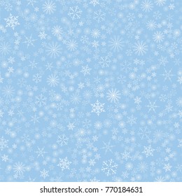 Christmas seamless pattern with snowflakes abstract background. Holiday design for Christmas and New Year fashion prints. Vector illustration.