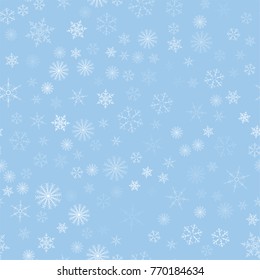 Christmas seamless pattern with snowflakes abstract background. Holiday design for Christmas and New Year fashion prints. Vector illustration.