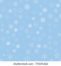 Christmas seamless pattern with snowflakes abstract background. Holiday design for Christmas and New Year fashion prints. Vector illustration.