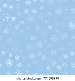 Christmas seamless pattern with snowflakes abstract background. Holiday design for Christmas and New Year fashion prints. Vector illustration.