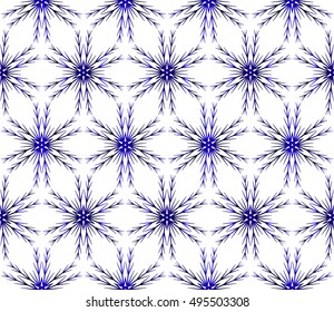 Christmas seamless pattern of snowflakes. blue gradient. vector illustration