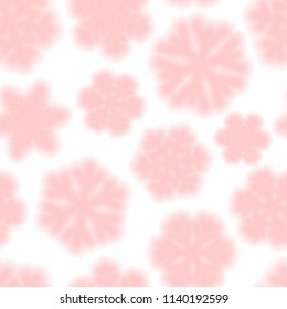 Christmas seamless pattern of snowflakes, light red on white background
