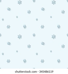 Christmas seamless pattern.  Snowflakes on light background.