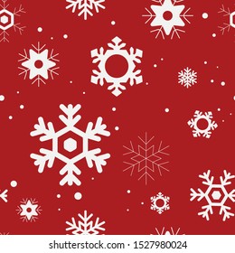 Christmas seamless pattern with snowflakes Perfect for gift wrappings, Christmas cards, New years events.