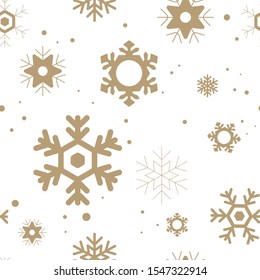 Christmas seamless pattern with snowflakes Perfect for gift wrappings, Christmas cards, New years events