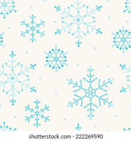 Christmas seamless pattern with snowflakes. Perfect for wallpapers, pattern fills, web page backgrounds, surface textures, textile 