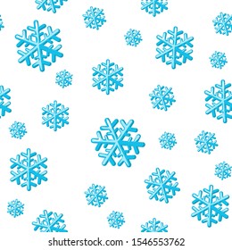 Christmas seamless pattern with snowflakes. Snowflake pattern for packaging paper, prints, scrapbooking. Vector illustration