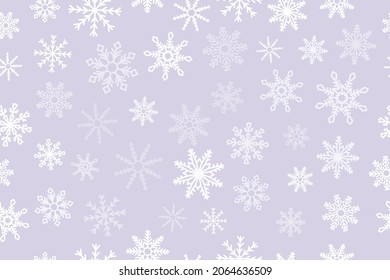 Patrón ininterrumpido de Navidad con copos de nieve color pastel moderno