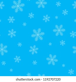 Christmas seamless pattern with snowflakes. Christmas vector pattern design for backdrop.  White snowflakes. Vector illustration.