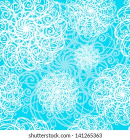 Christmas seamless pattern with snowflakes - vector