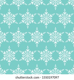 Christmas seamless pattern with snowflakes. Vector holiday texture.