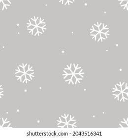 Christmas seamless pattern with snowflakes. Vector illustration