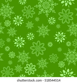 Christmas seamless pattern with snowflakes. Vector illustration.