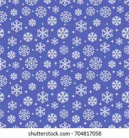 Christmas seamless pattern of snowflakes. Vector illustration