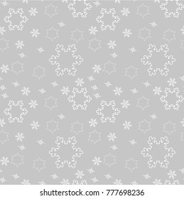 Christmas seamless pattern with snowflakes, vector background