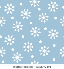 Christmas seamless pattern with snowflakes. Well suited for a Christmas card, banner or poster.