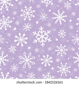 Christmas seamless pattern with snowflakes. Winter background. Vector