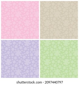 Christmas seamless pattern with snowflakes. Winter vector set for the New Year.