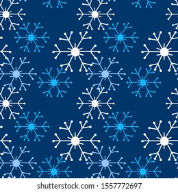 Christmas seamless pattern with snowflakes.Design template for wallpaper,fabric,wrapping,textile