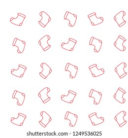Christmas seamless pattern with socks for Christmas