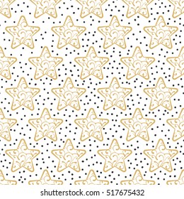 Christmas seamless pattern with stars