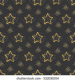 Christmas seamless pattern with stars