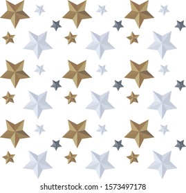 Christmas seamless pattern with stars. New year, 2020, hoilday. vector illustartion